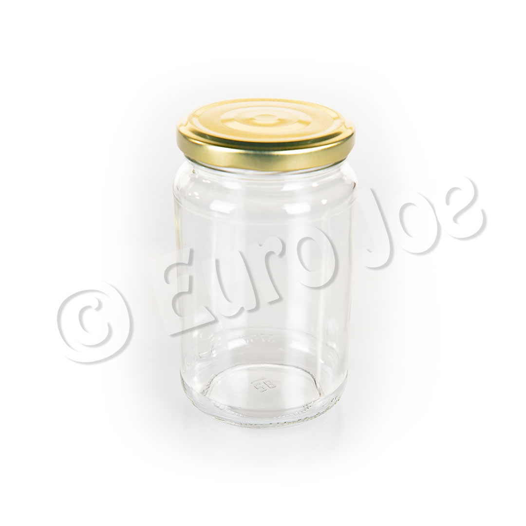 370 ml Twist-off round clear glass jar
