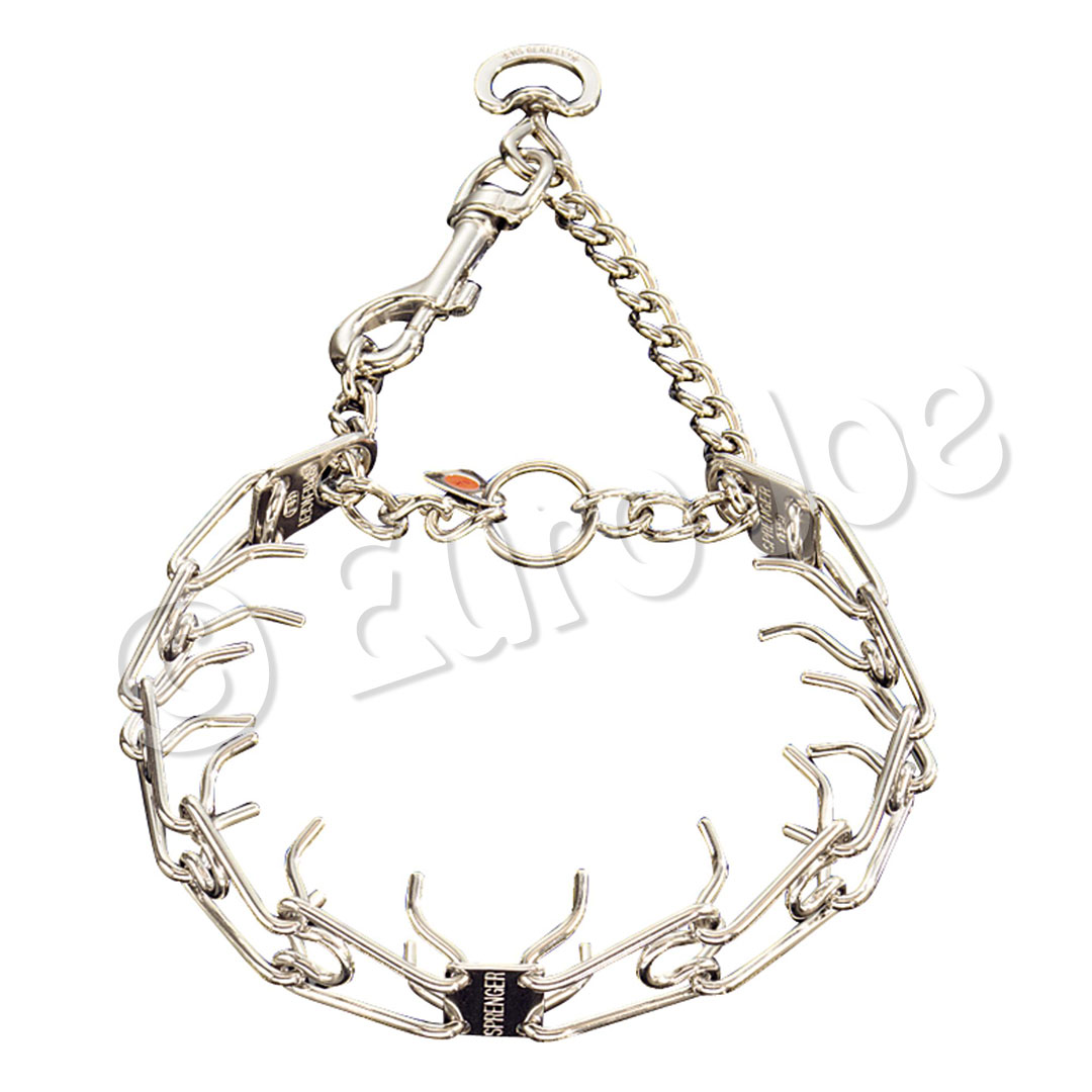 Training Collar with Center Plate, Swivel and Slip Chain