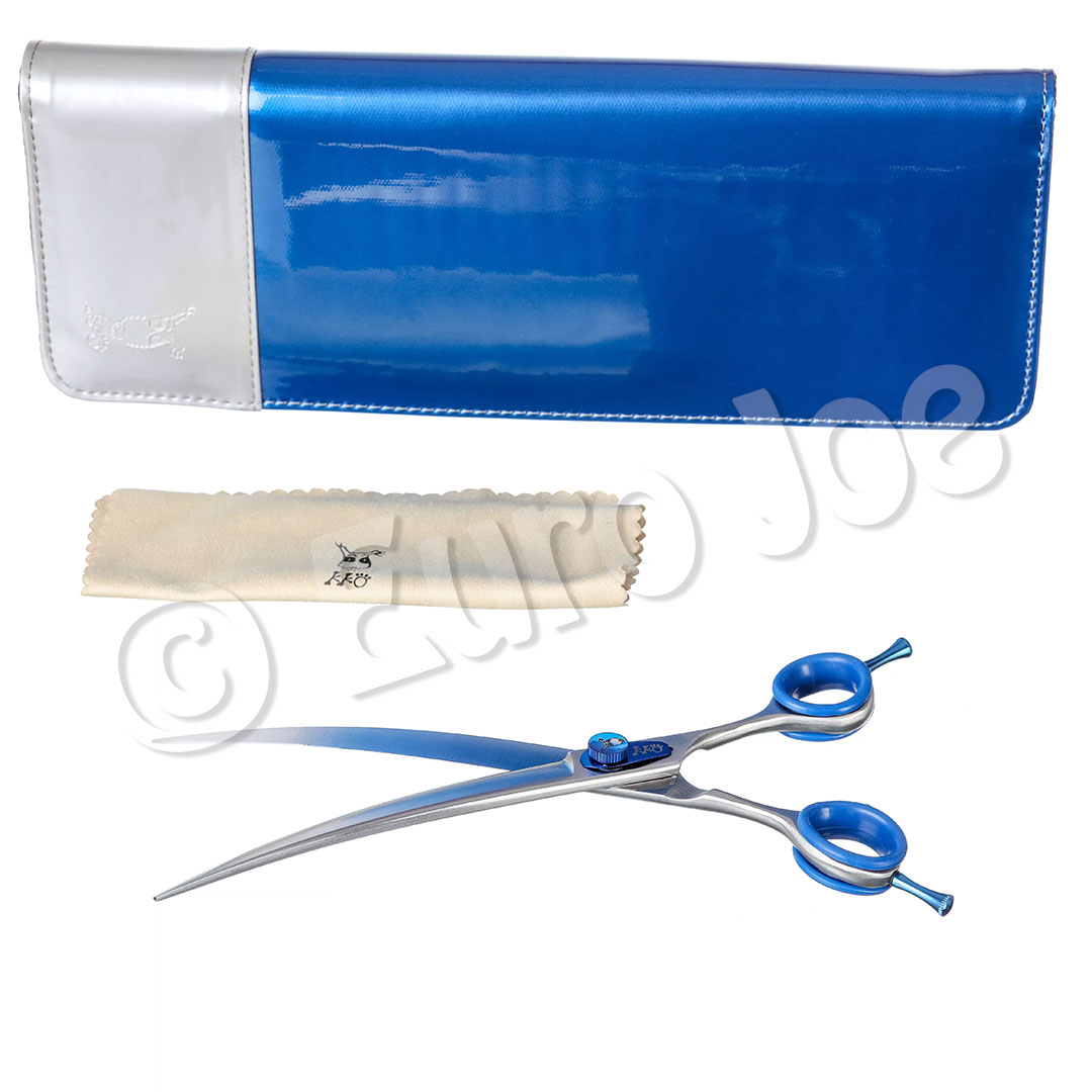 Groom Professional Blue Quartz Curved 8" Scissor