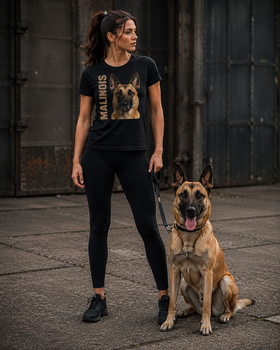 T-shirt Malinois Portret