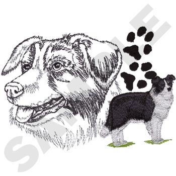 Embroidery Border collie 002