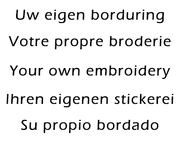 Embroidery algemeen (per letter)