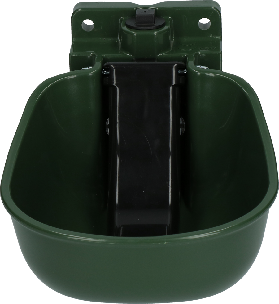Water Bowl Plastic with spoon green 