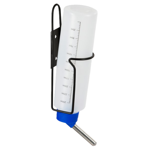 Drinking bottle with metal holder