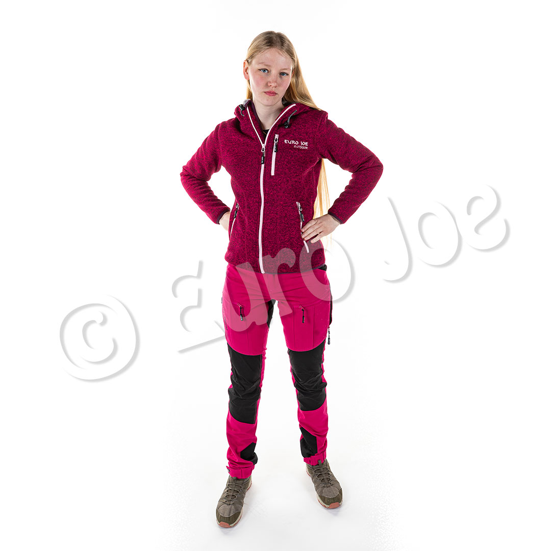 Trousers "Easy Fit" ladies Raspberry/Black