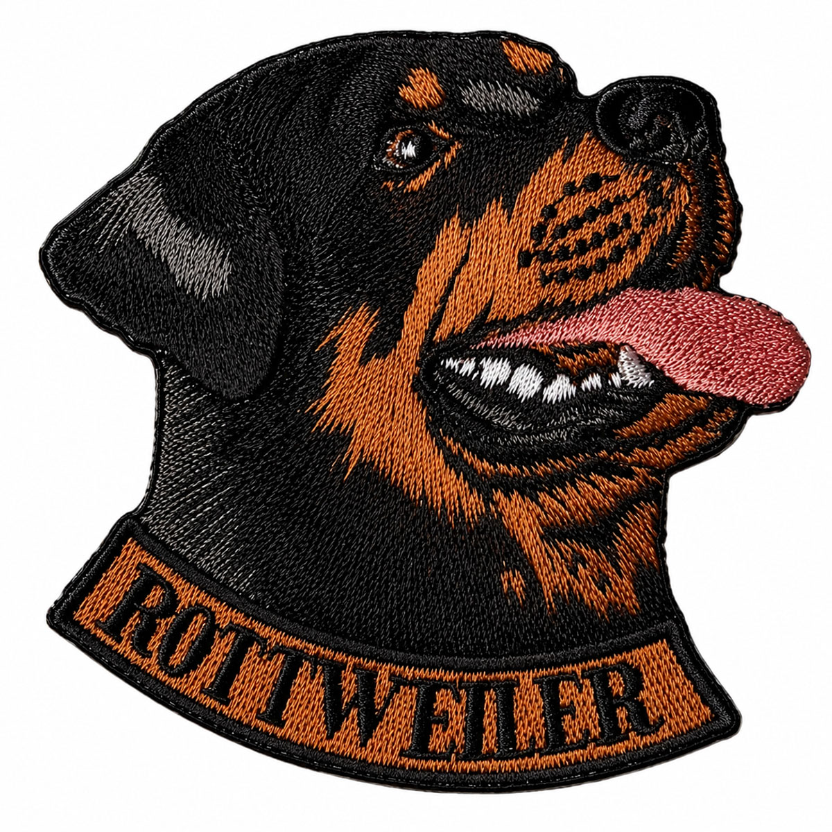 Geborduurde badge Rottweiler met opschrift