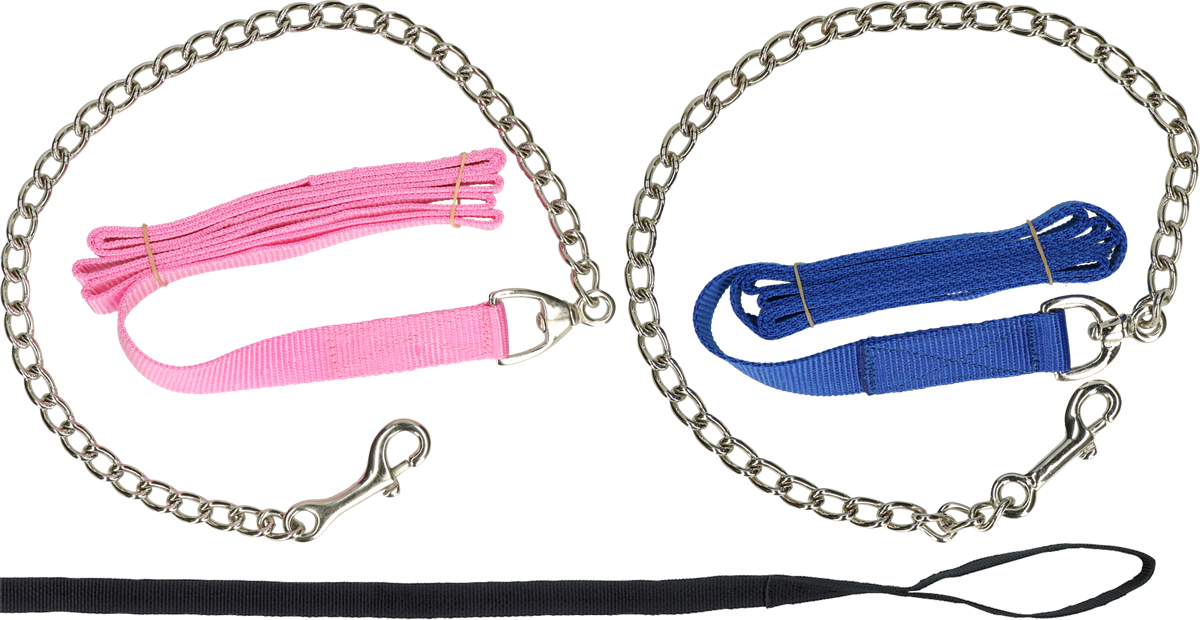 Lead rope with chain black 250 cm 