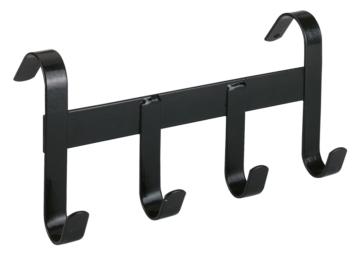 Bridle Bracket metal with 4 hooks to hang up black 