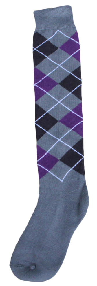 Riding sock RE grey/black/lila 43-46 