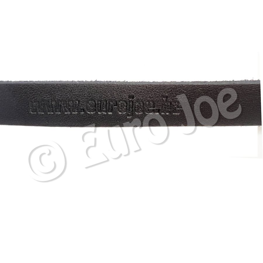 Braided black leather leash – with handle and ring Braided black leather leash – with handle and ring