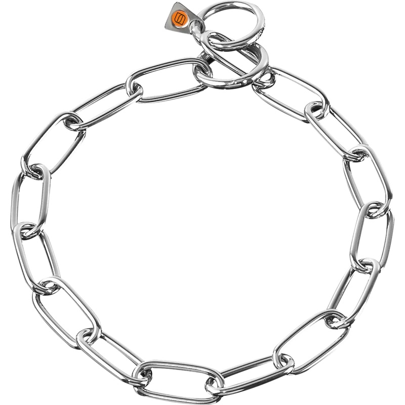 Collare inox con maglie lunghe 4 mm
