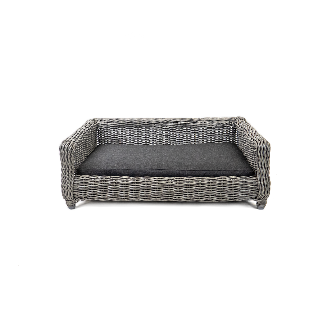 Let's Sleep Cozy Basket Wicker Dog Basket Anthracite