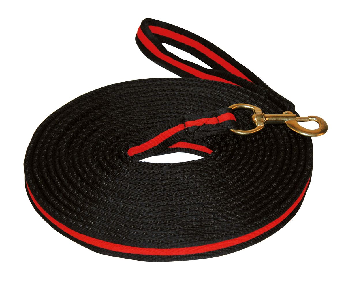 Lunge Whip soft lux black with muskuton 8 m