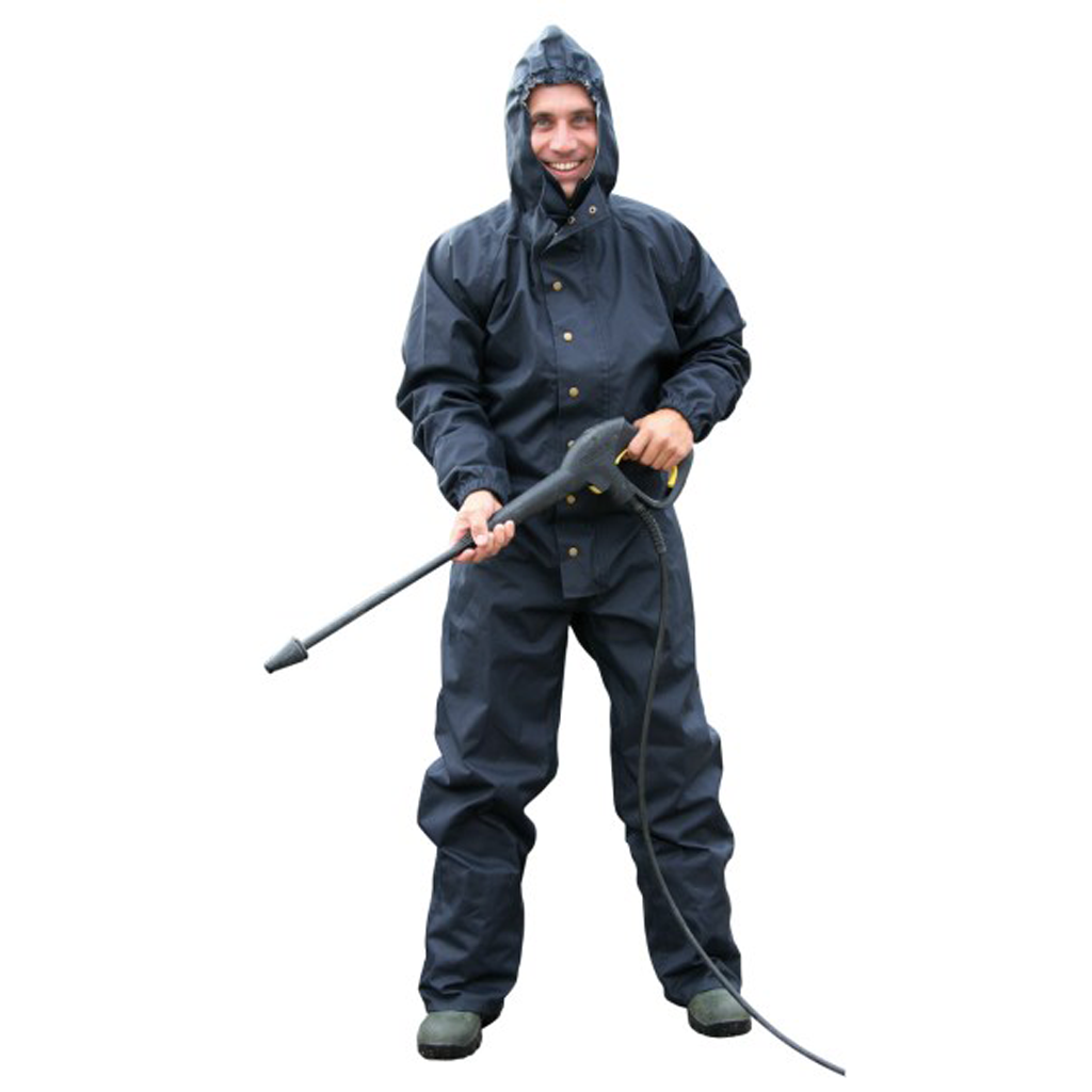Washing and cleaning overall with hood Dark Blue