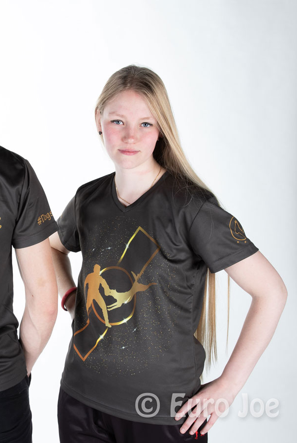 T-shirt with golden helper print