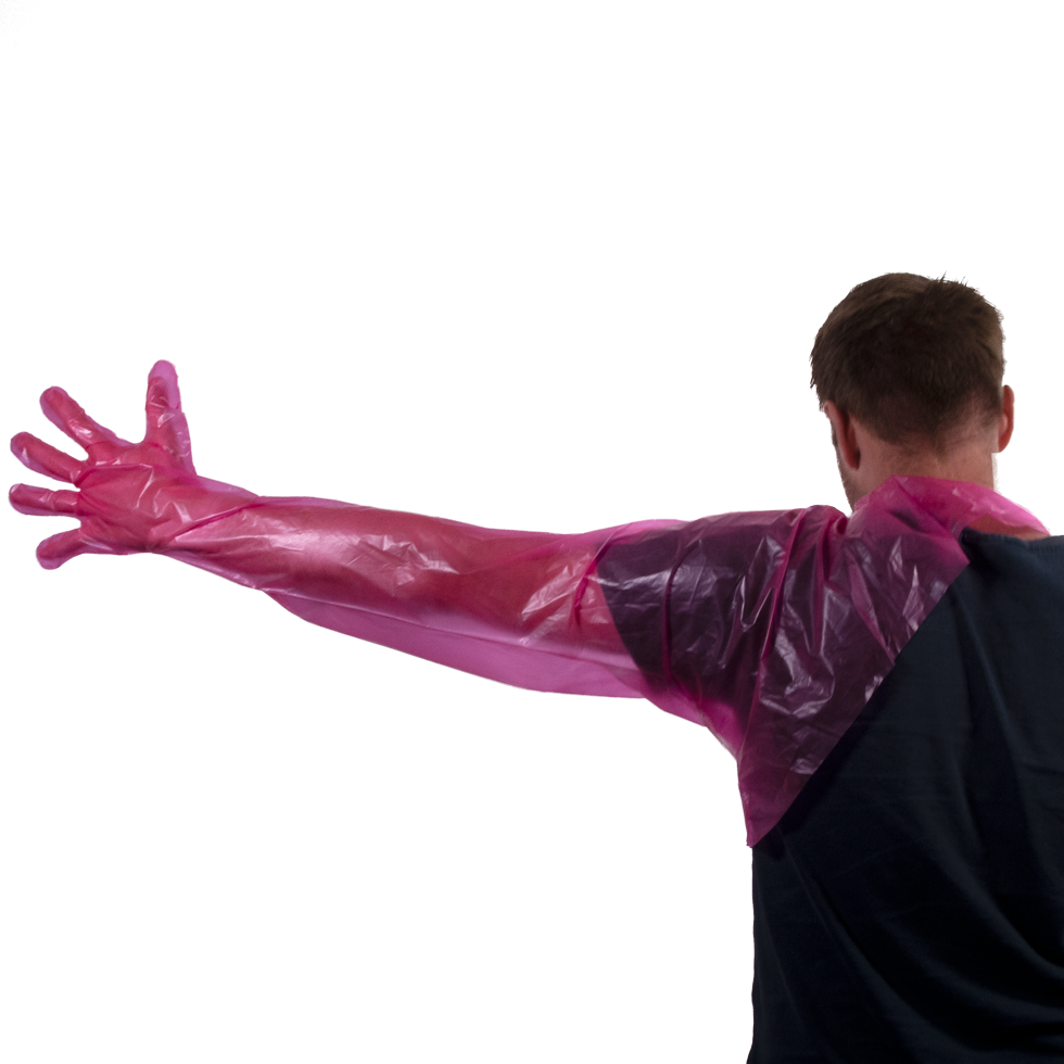Disposable glove shoulder model