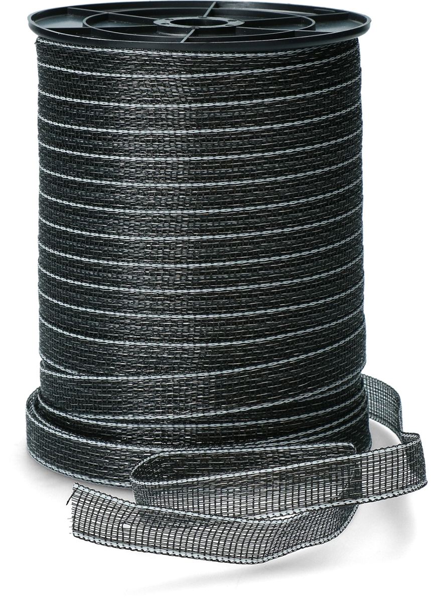 ZoneGuard 20 mm Basic fencing tape black 200 m 