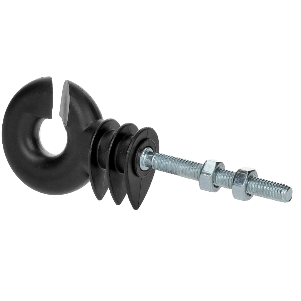 ZoneGuard Ring insulator black with bolt (metal core) 